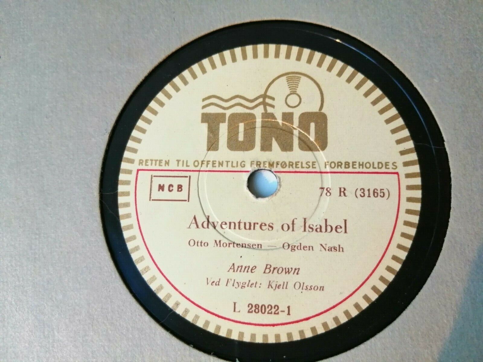 78 RPM ANNE BROWNShopping by woods on a snowing evening/Adventures of Isabel