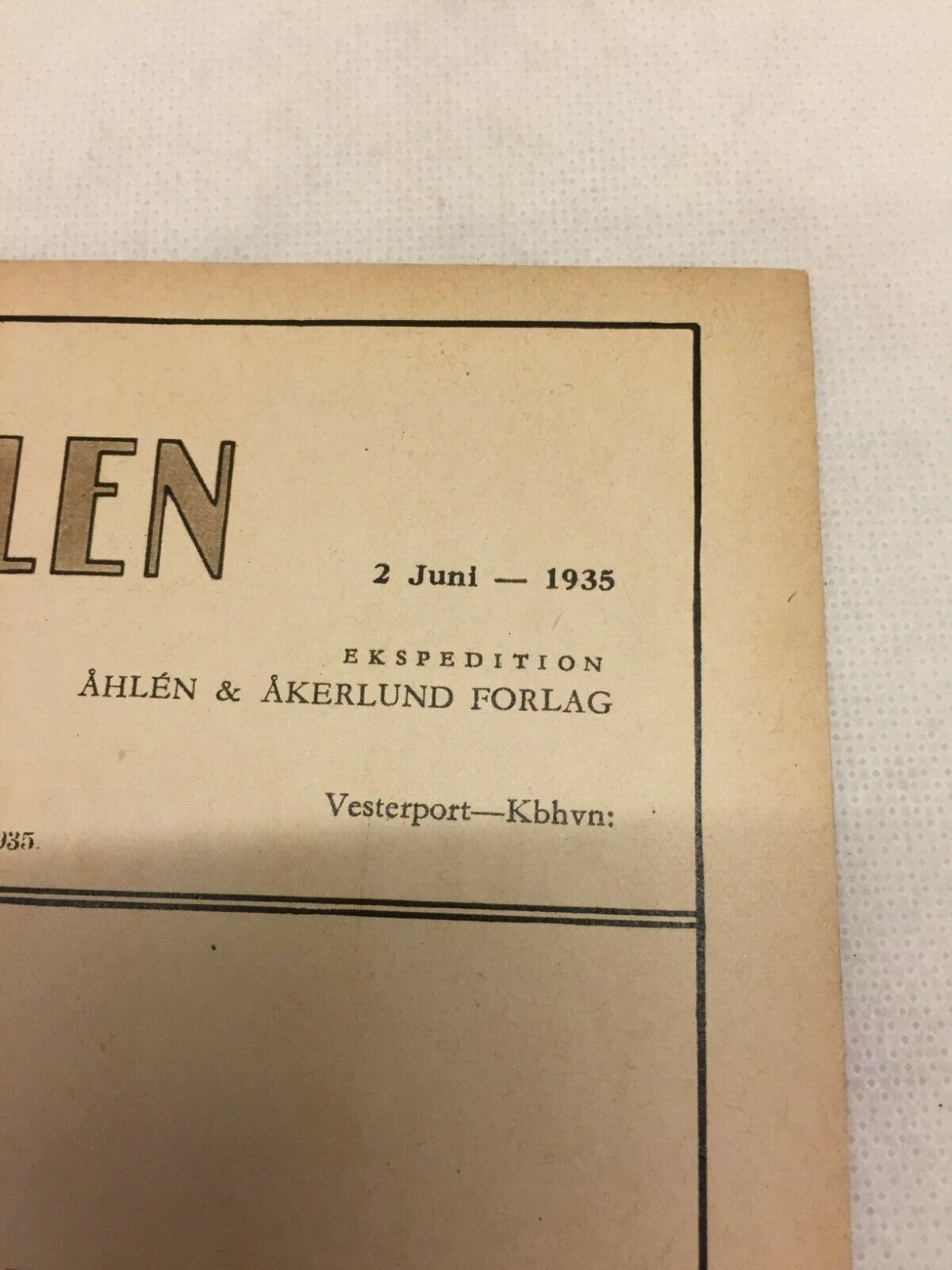 Karen Marie Jensen Complete Antique Vintage Danish Magazine 1935 Filmjournalen