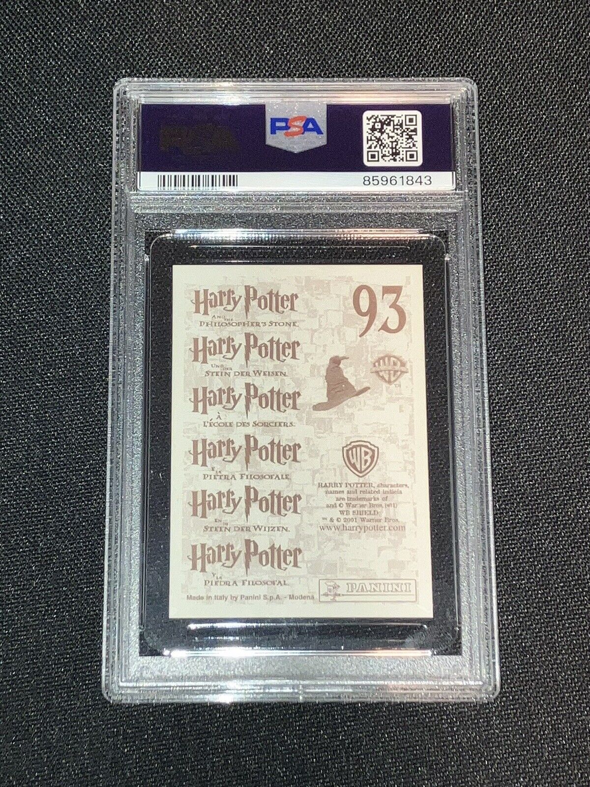 2001 PANINI HARRY POTTER  THE PHILOSOPHERS'S STONE STICKER HERMIONE PSA 4 💥