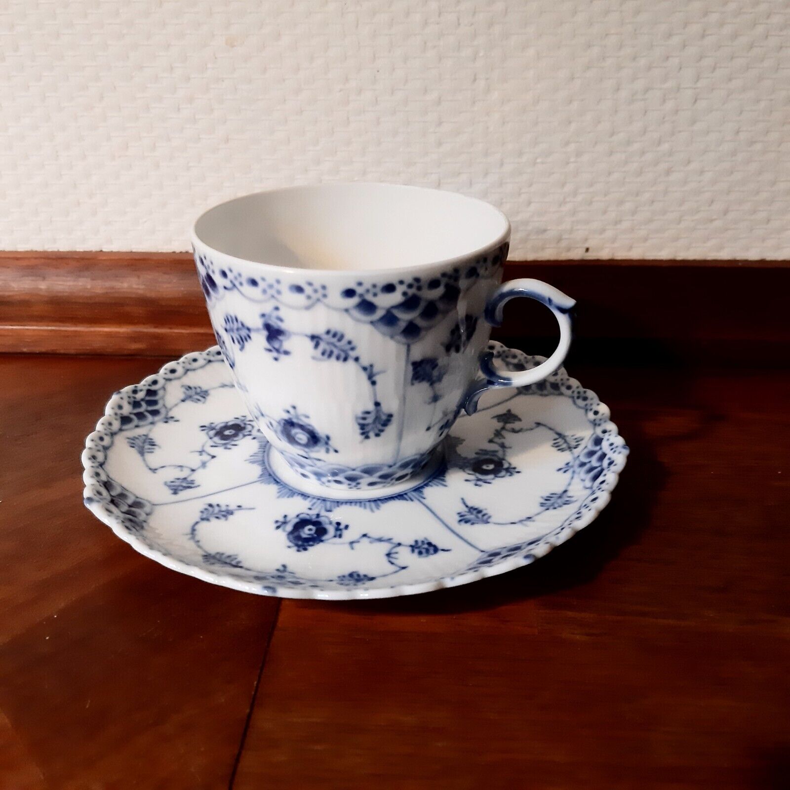 Coffee Set BLUE FLUTED FULL LACE # 1 - 1035 Royal Copenhagen 1967/1968 Fact 2