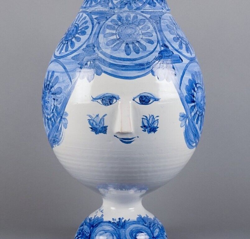 Bjørn Wiinblad Colossal two-part ceramic vase in the form of woman's bust