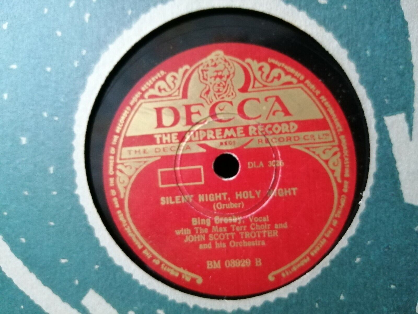 78 rpm shellacBING CROSBYSilent NightHoly Night/Adeste FidelesDecca DLA 3025