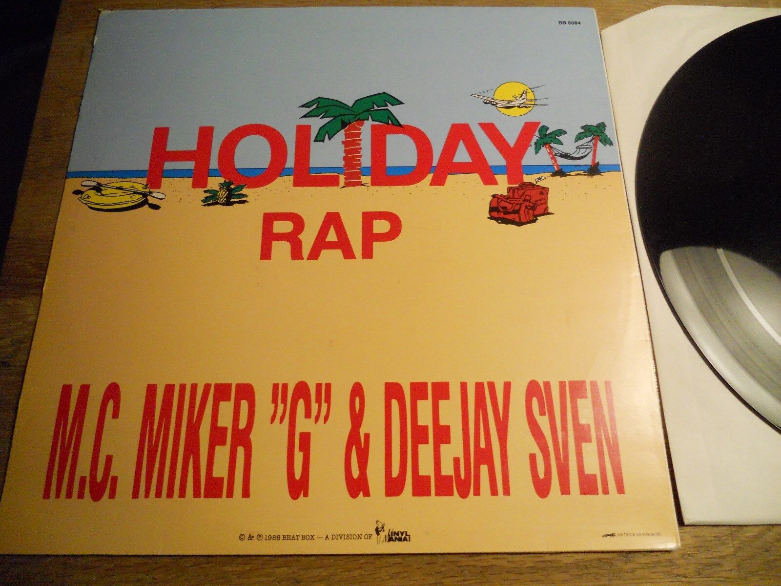 MC MIKER "G"  DEEJAY SVEN "HOLIDAY RAP" 1986 BEAT BOX NCB VINYL MAXI SINGLE**