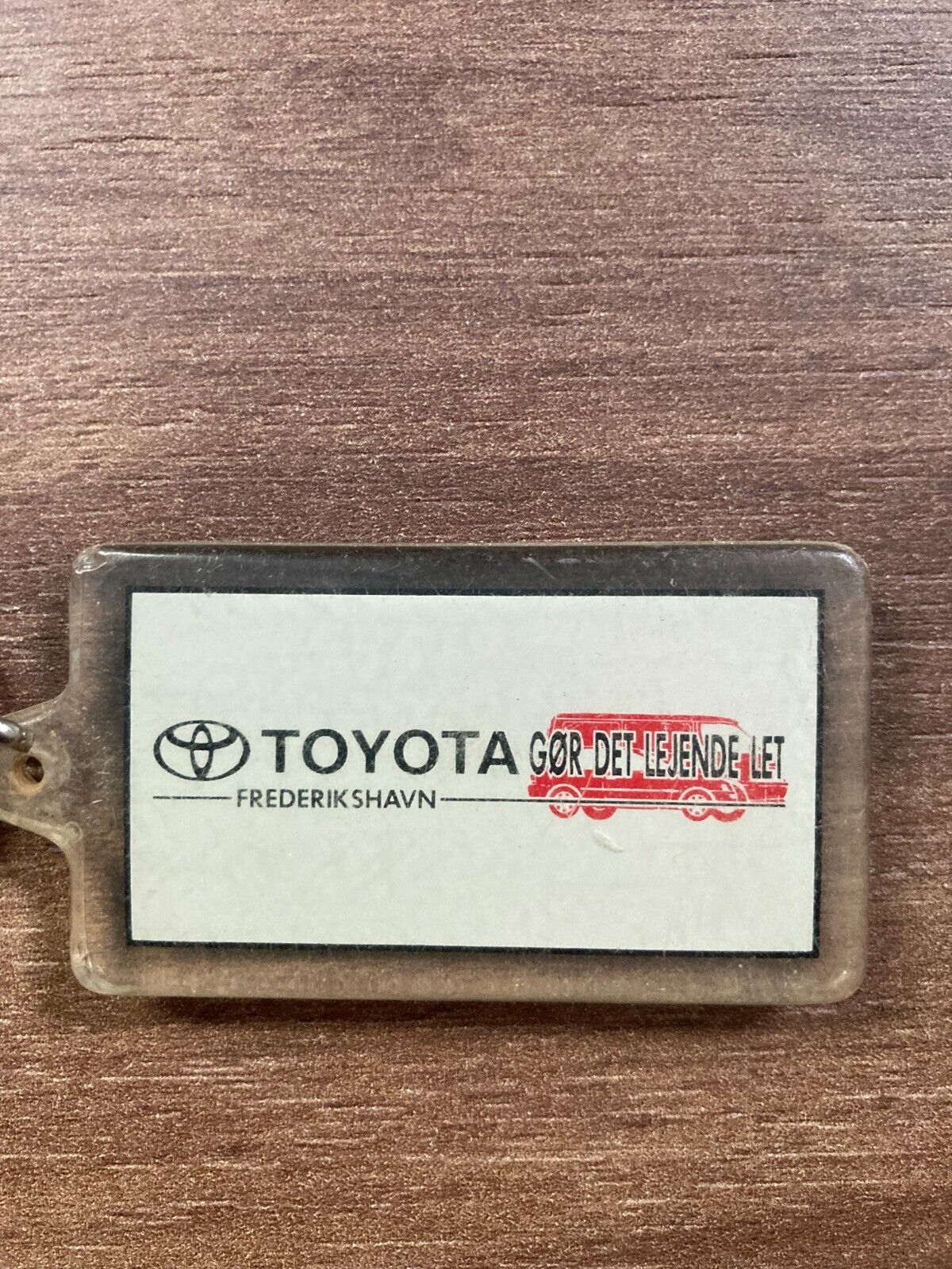 Vintage Toyota Danish Plastic Keychain - Rare 1980s Car Dealership