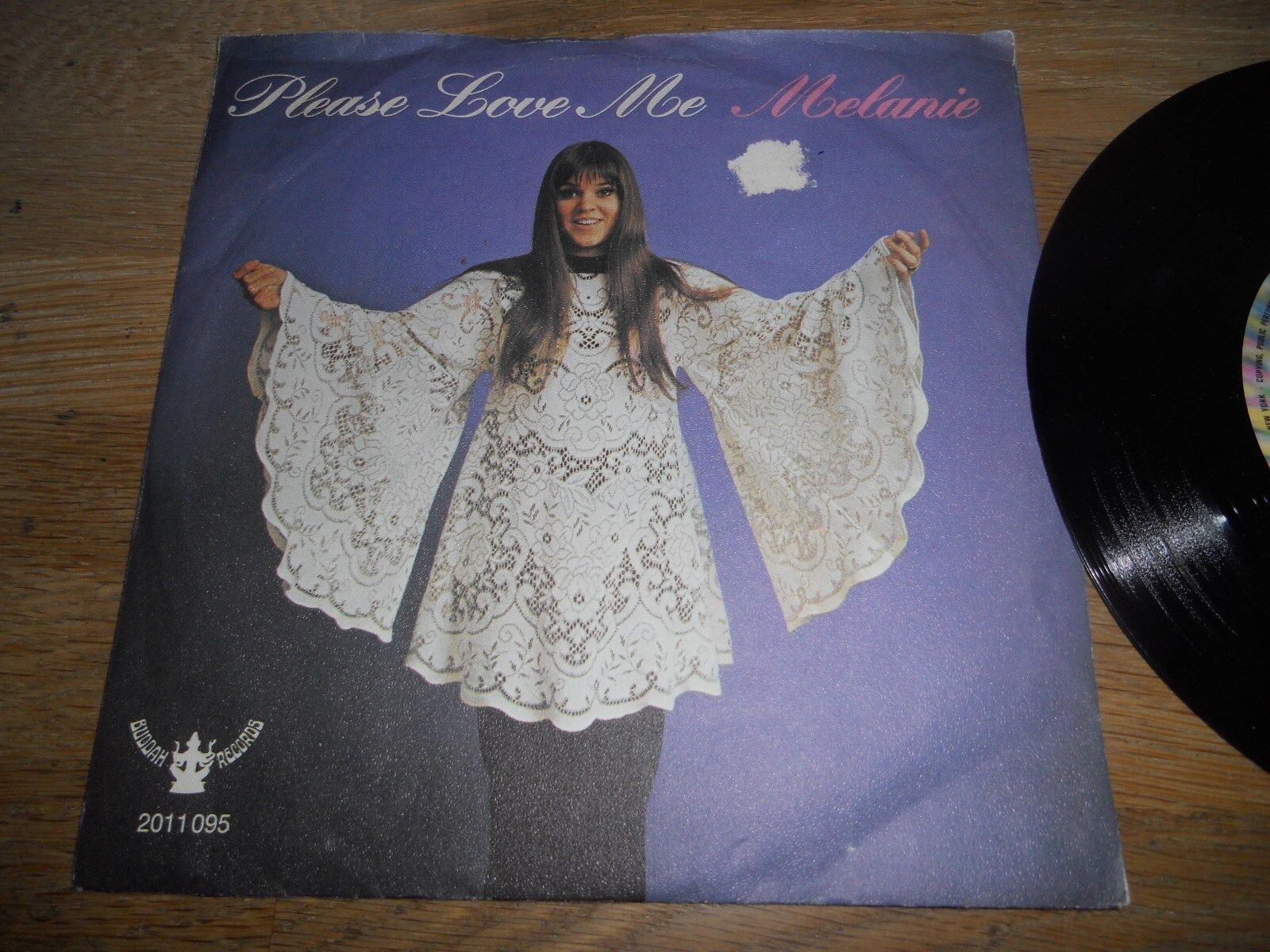 MELANIE "PLEASE LOVE ME" BUDDAH RECORDS WEST GERMAN PRESSING USED RARE GEMA SEE*