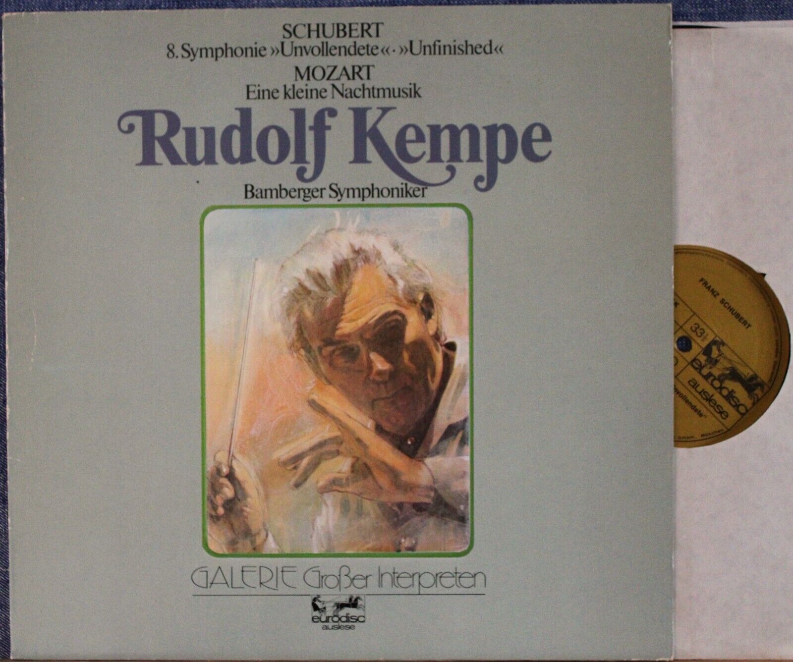 Kempe Schubert (Symphony 8)+Mozart (Nachtmusik) Eurodisc 27 642 NM