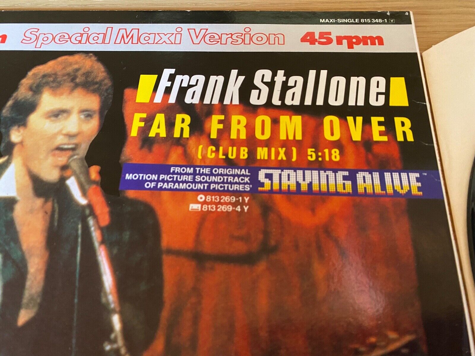 FRANK STALLONE "FAR FROM OVER" (CLUB MIX) RSO RECORDS 1983 FROM "STAYING ALIVE"*