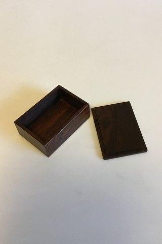 Klitgaard Box of Rosewood with loose Lid and Silver inlay