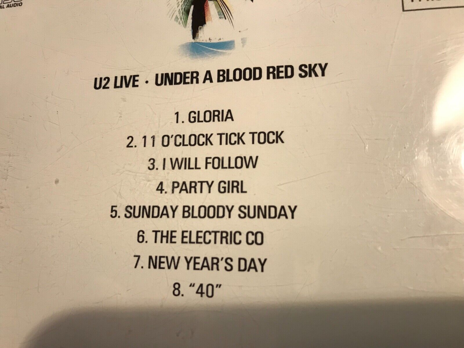 U2 "LIVE UNDER A BLLODY RED SKY " 1983 CD 8 TRACKS ISLAND RECORDS WEST GERMAN CD