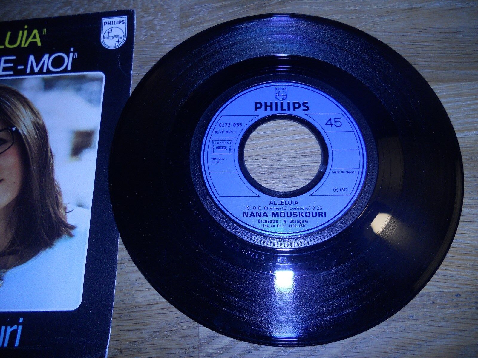 NANA MOUSKOURI "ALLÉLUIA/PARDONNE-MOI" 1977 PHILIPS RECORDS SACEM FRENCH PRESSED