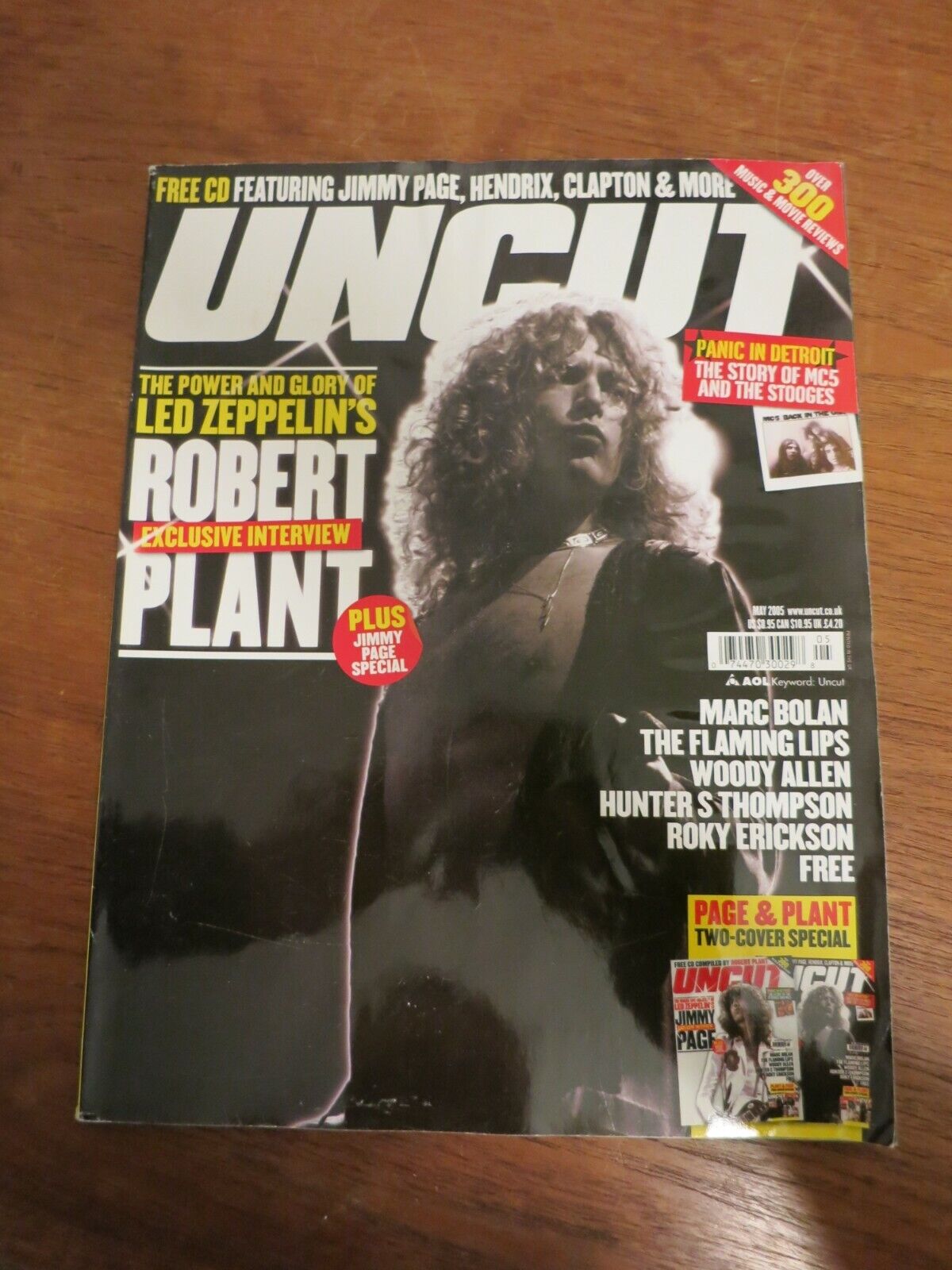 UK Magazine 2005 LED ZEPPELIN Iggy Pop FLAMING LIPS Billy Idol WOODY ALLEN  L4