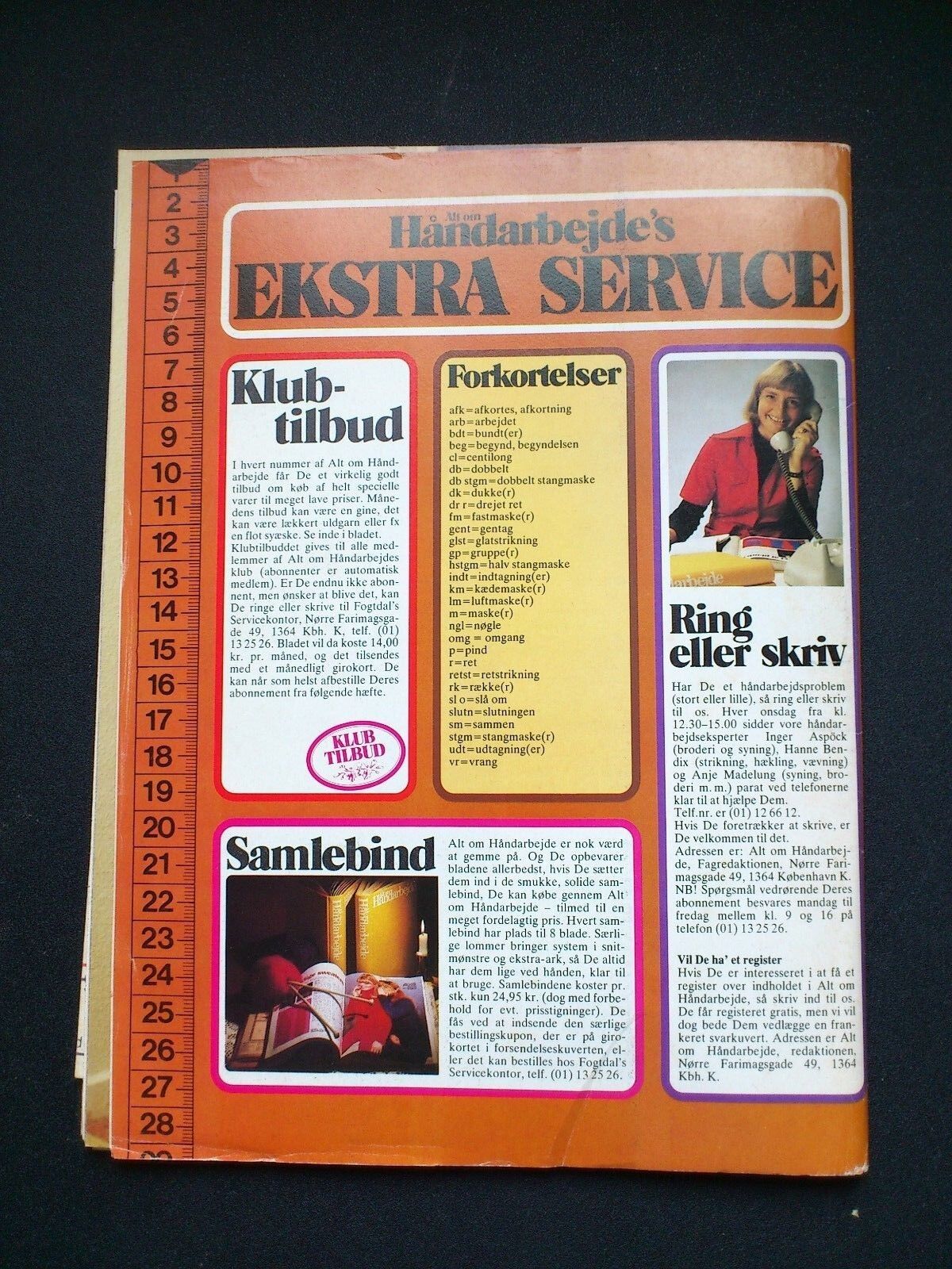 ALT OM HÅNDARBEJDEDanish needlework magazine from 1979 with patterns