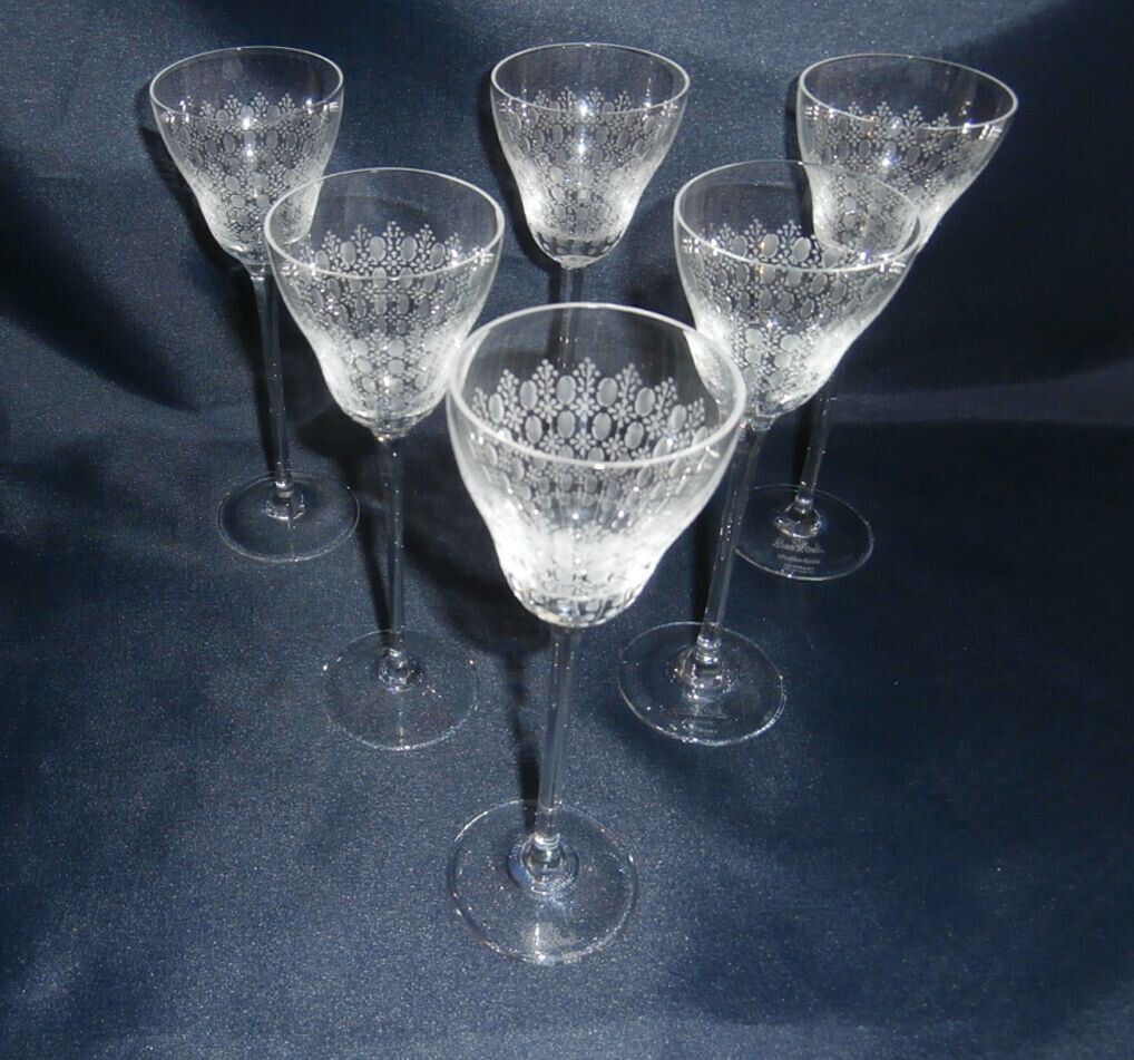 💥  Vintage Bjorn Wiinblad Rosenthal "6 Romance" Crystal cut liqueur stem glass