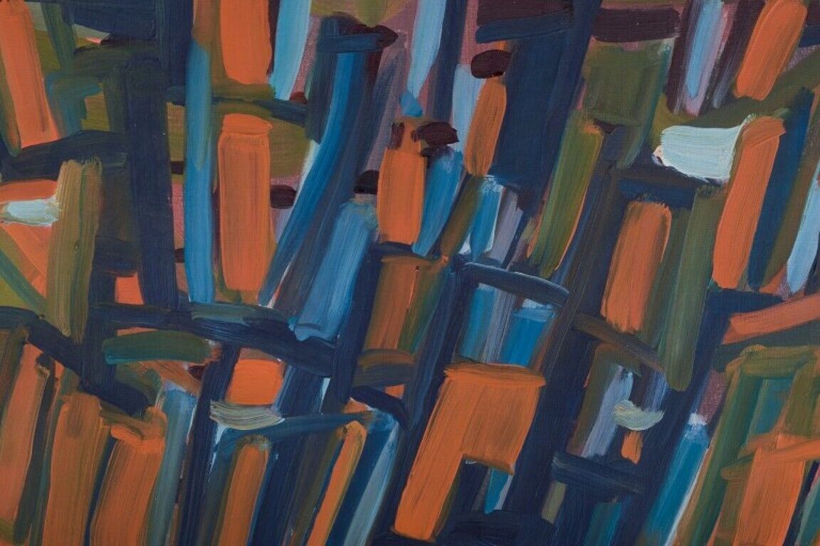 Monique Beucher Oil on canvas  Abstract composition 1980s