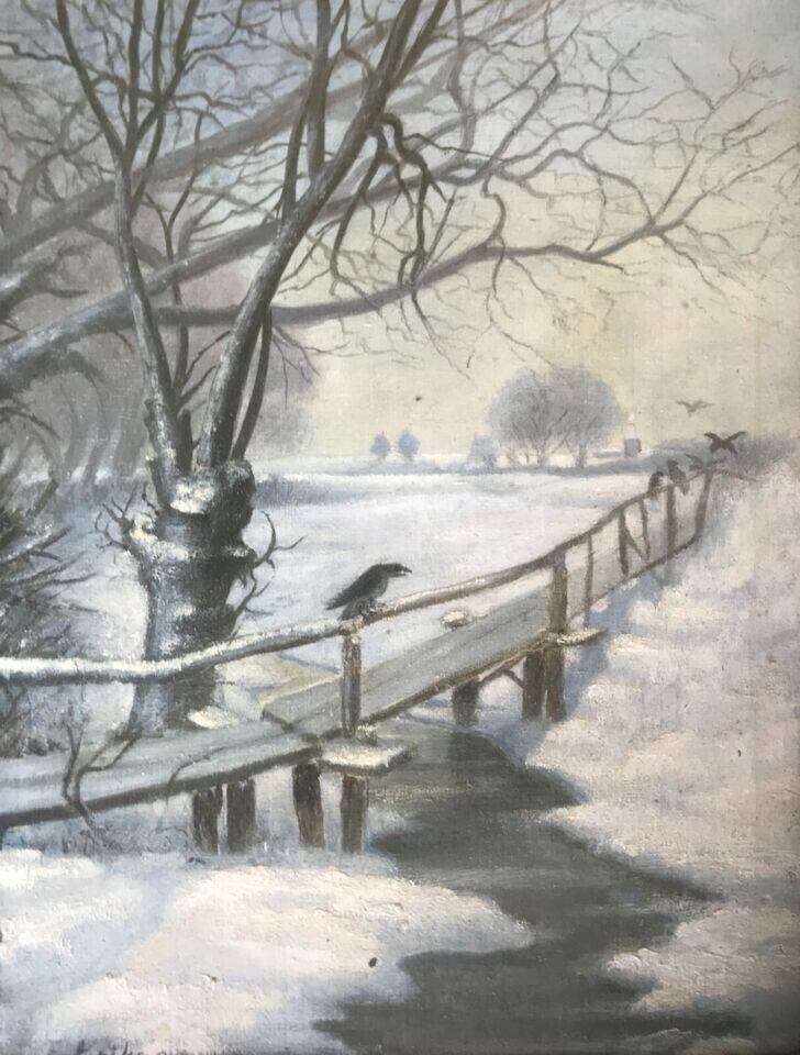 MELANCHOLIC WINTER SCENE dated 1911