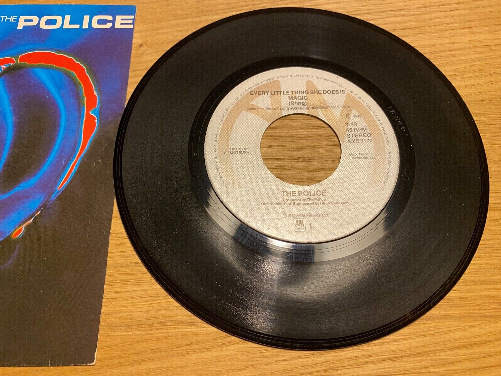 THE POLICE "EVERY LITTLE THING SHE DOES IS MAGIC/SHAMBELLE" 1981 7" VINYL SINGLE