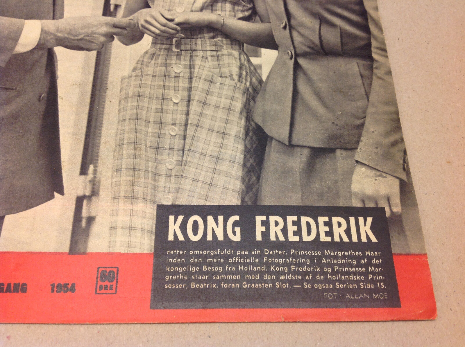 KING FREDERIK QUEEN MARGRETHE DENMARK +GIANNA SEGALE Magazine Billed-Bladet 1954