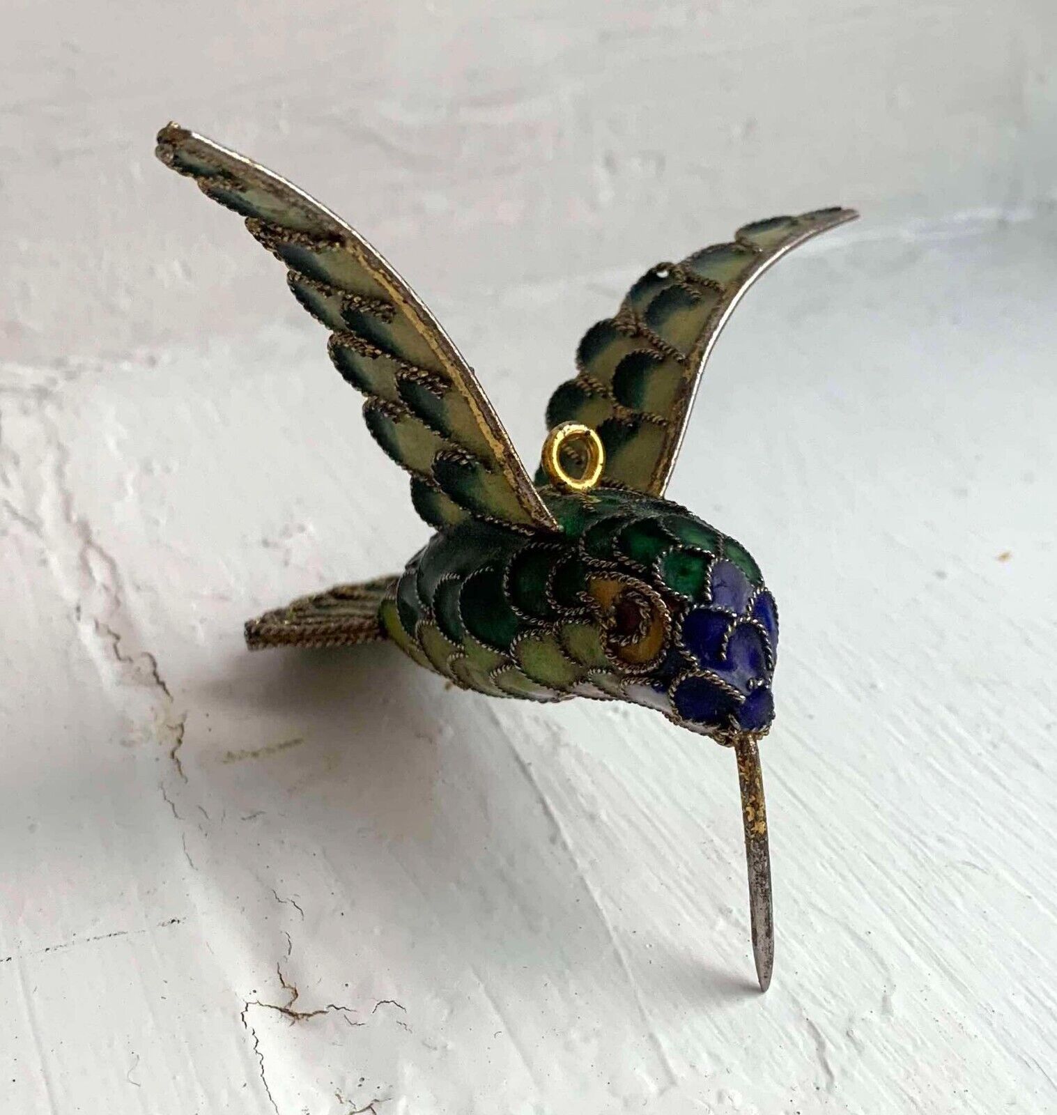 Vintage Hummingbird Figure Ornament