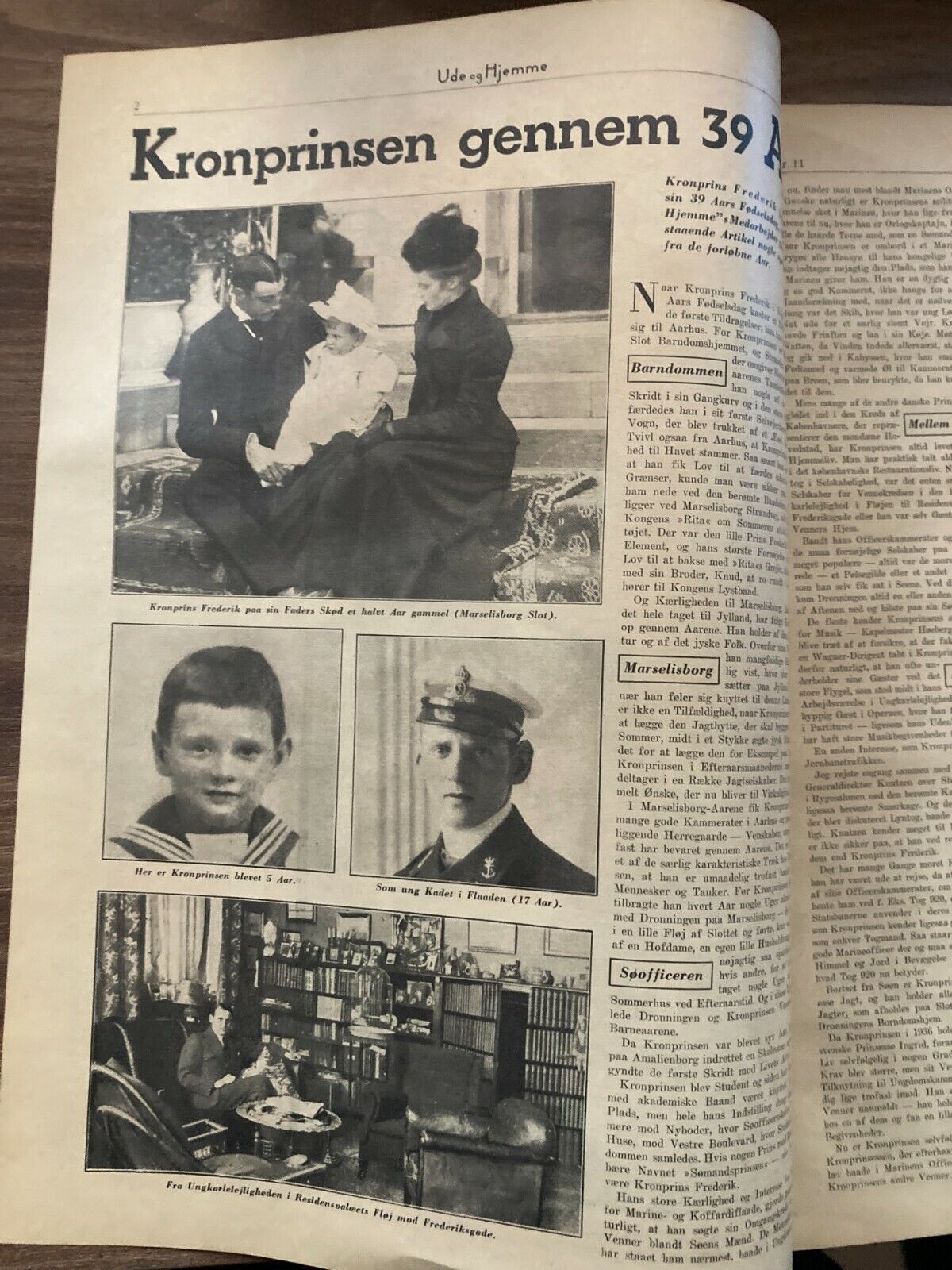 Frederick IX of Denmark at 39 King Frederik Danish Magazine 1938 Ude og Hjemme