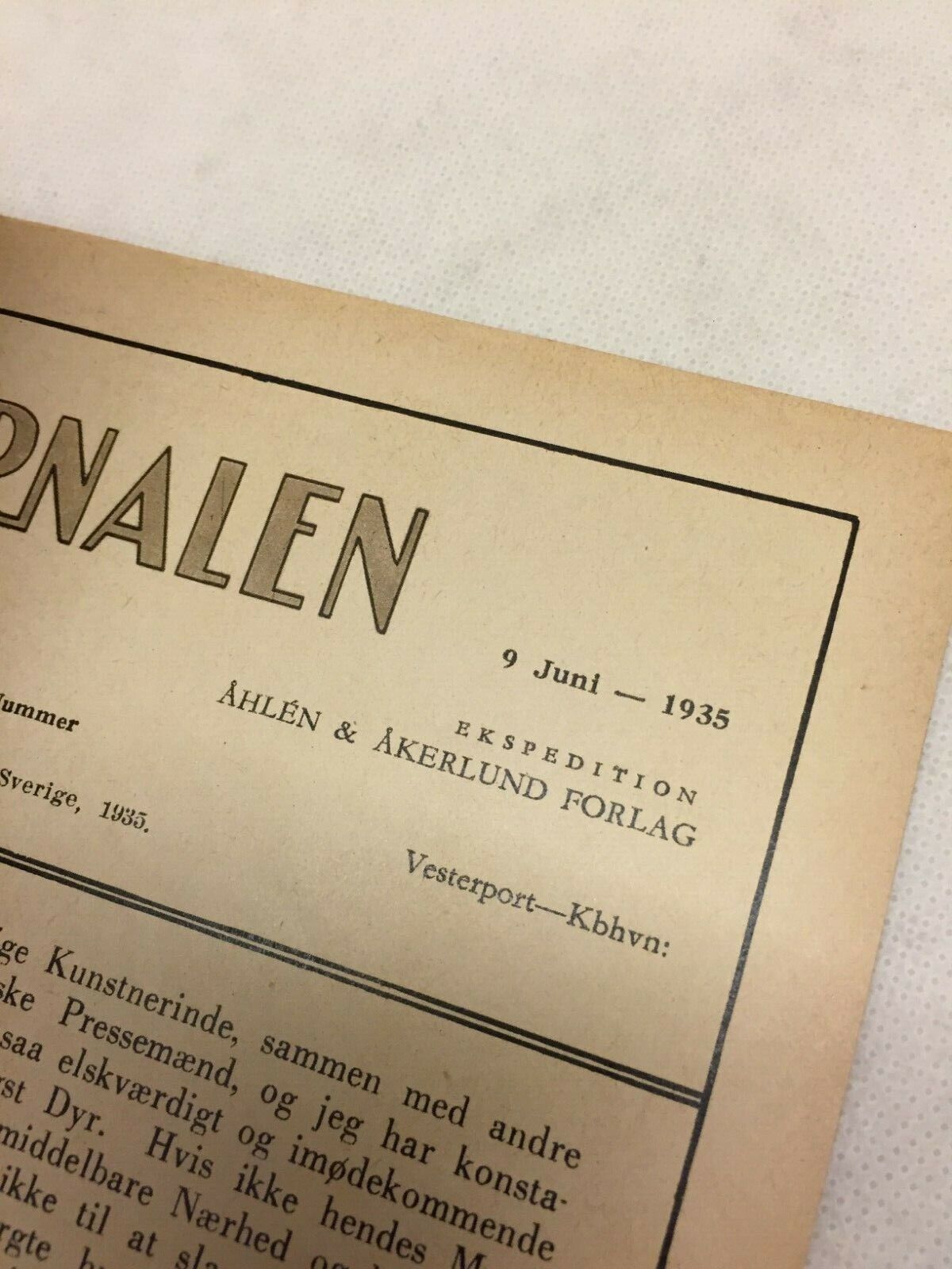 Jean Parker Complete Antique Vintage Danish Magazine 1935 Filmjournalen