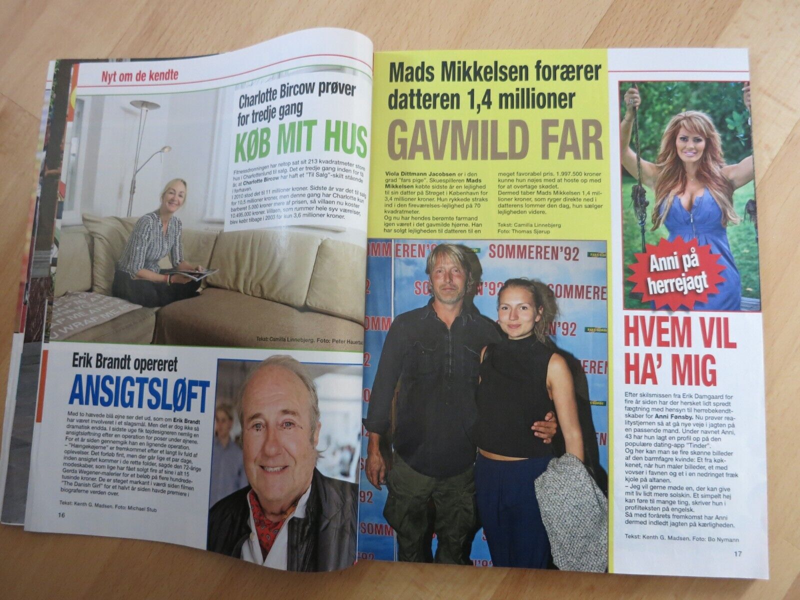 Danish Magazin Henrik FREDERIK Princess MARY Mads Mikkelsen CHER Fetterlein AB60