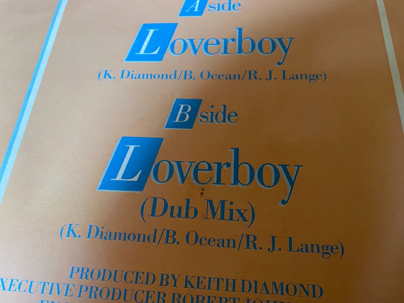 BILLY OCEAN "LOVERBOY" MAXI SINGLE 1985 JIVE RECORDS DUTCH PRESSING 12" REMIXES*