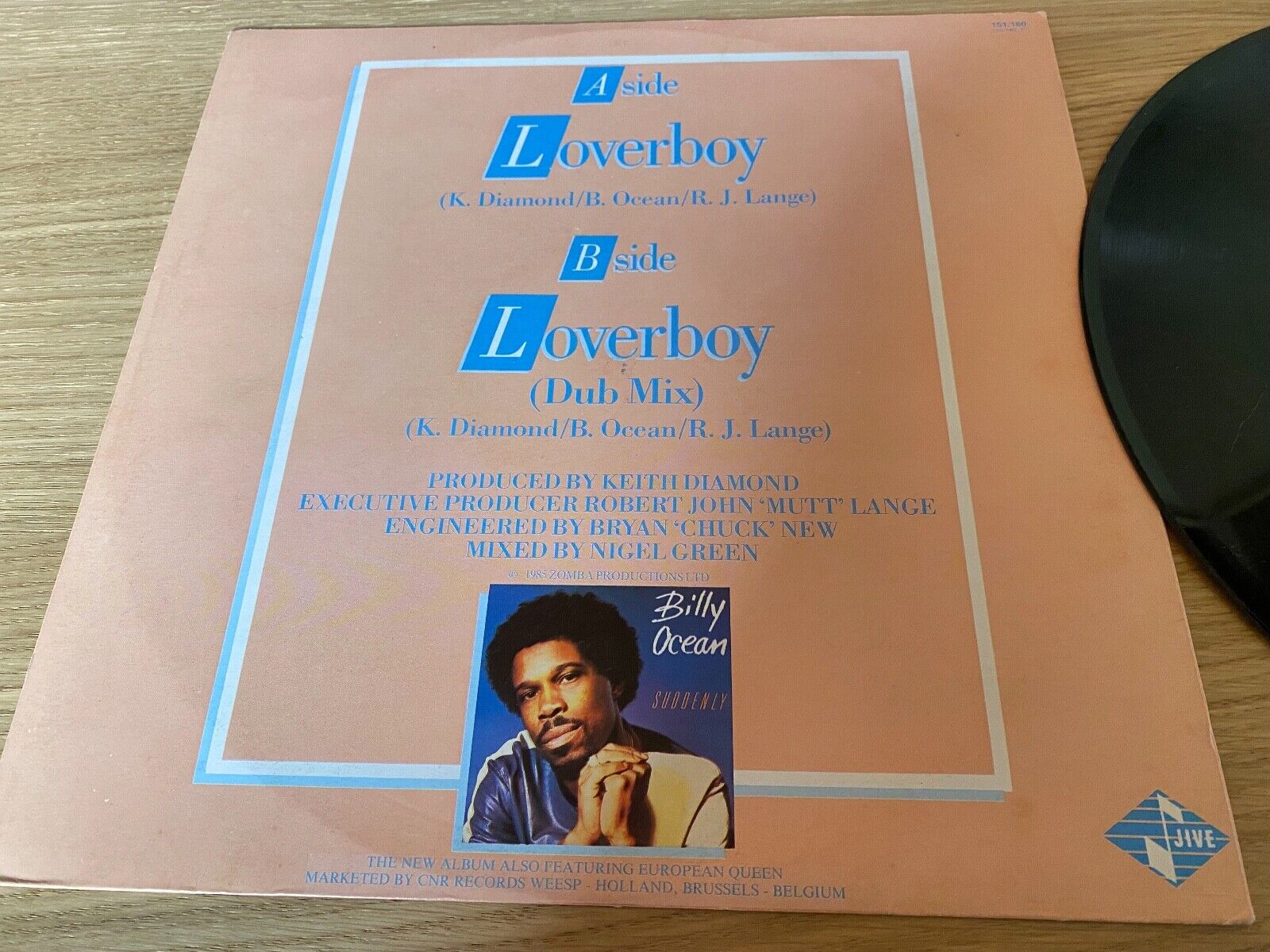 BILLY OCEAN "LOVERBOY" MAXI SINGLE 1985 JIVE RECORDS DUTCH PRESSING 12" REMIXES*