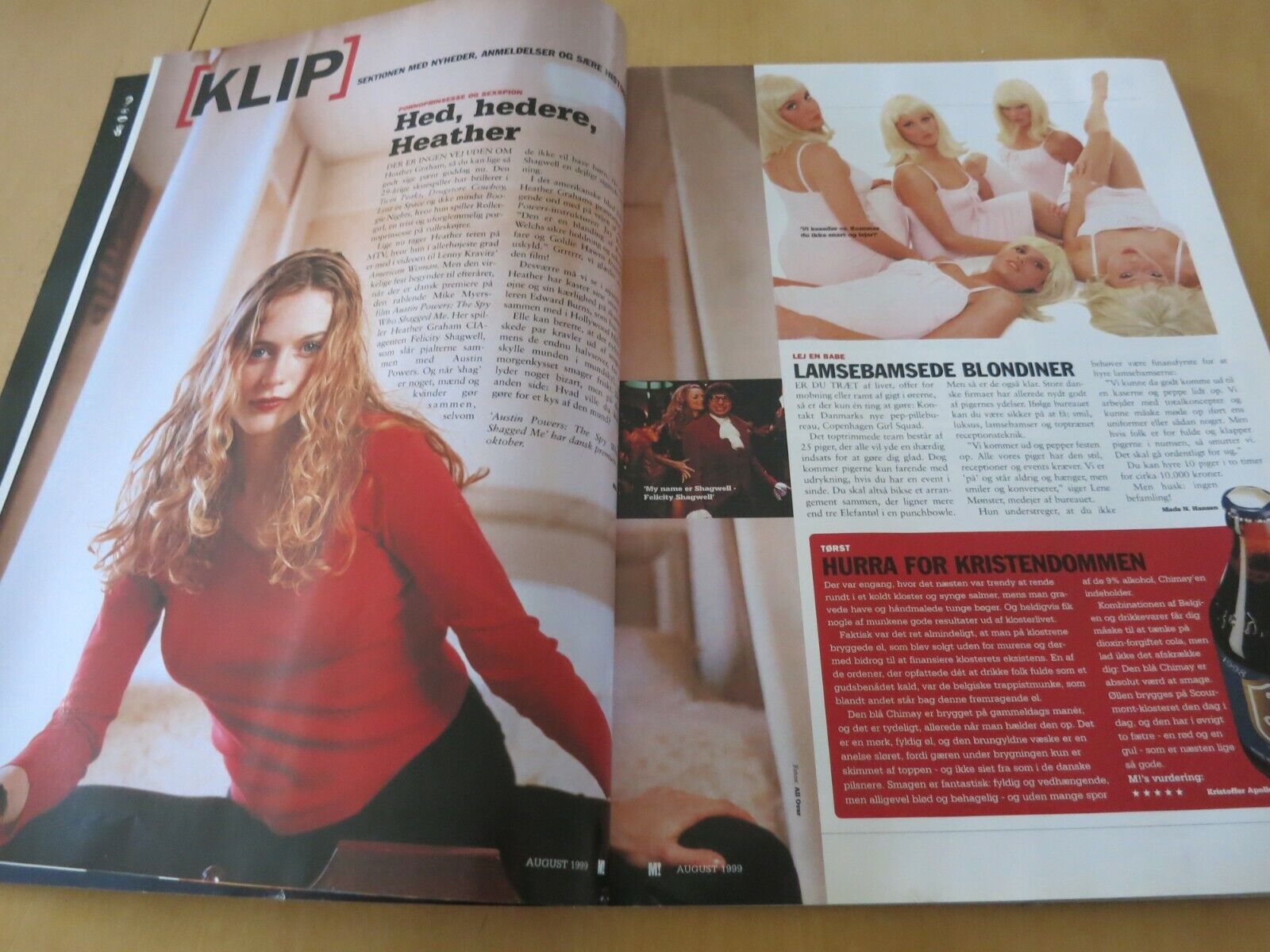 Danish M! Magazine 1999 JENNIFER LOPEZ Heather Graham RED HOT CHILI PEPPERS AB8