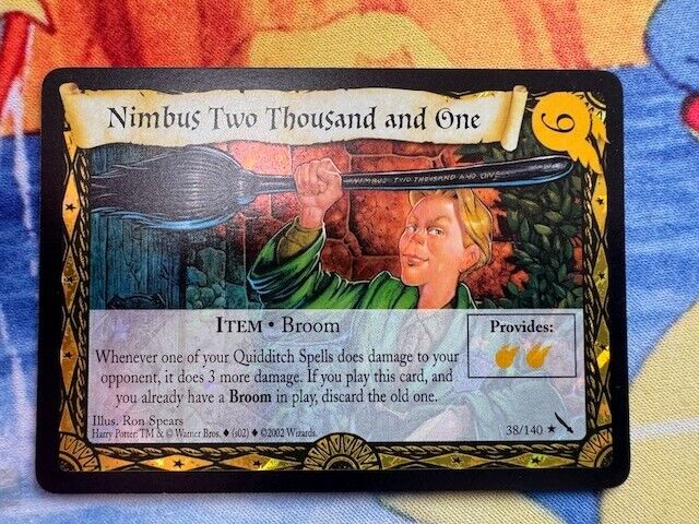 Harry Potter Nimbus Two Thousand and One TCG Chamber Of Secrets COS Foil Holo 38