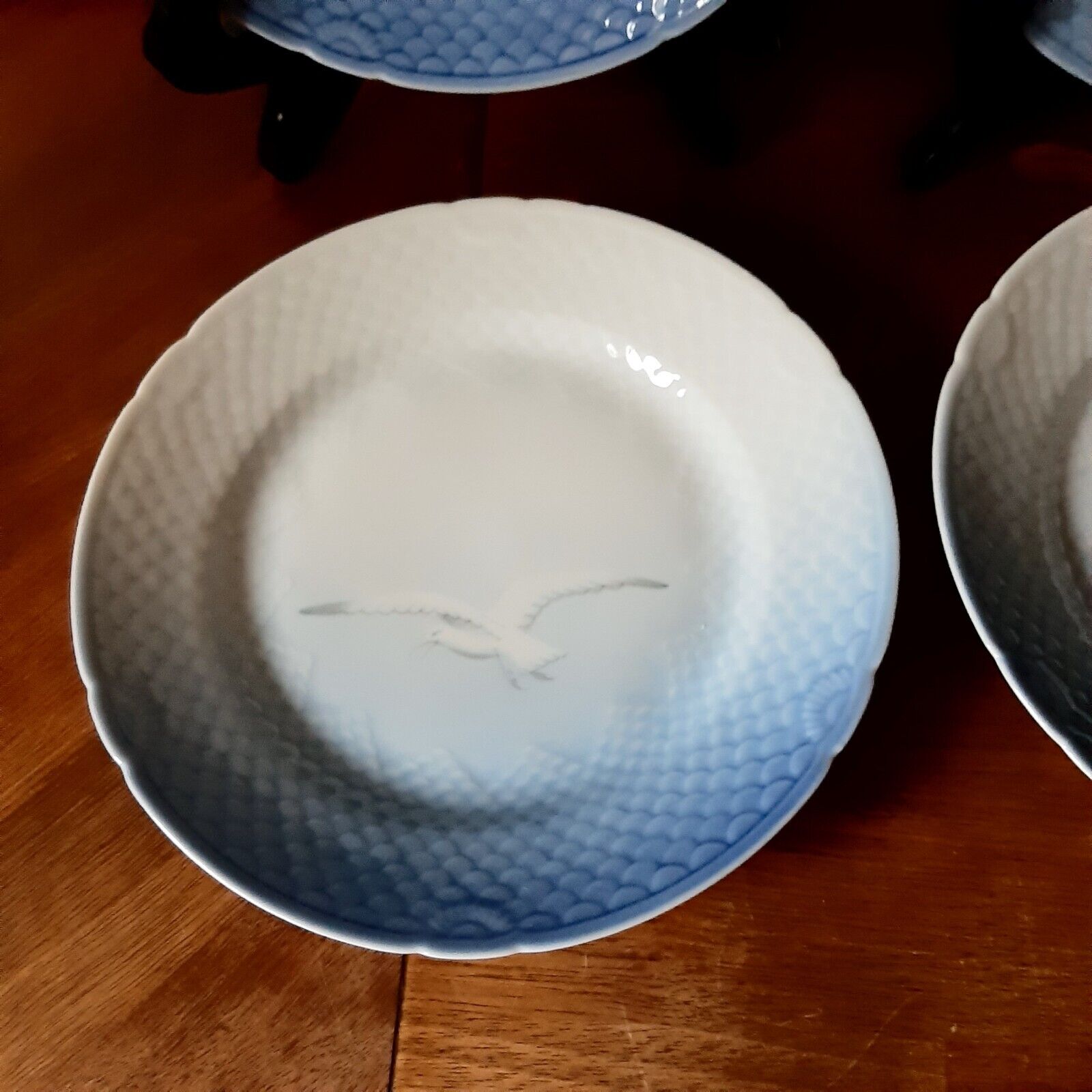 4 x Plates 175 cm SEAGULL no gold # 28 Bing  Grondahl Royal Copenhagen Fact 2