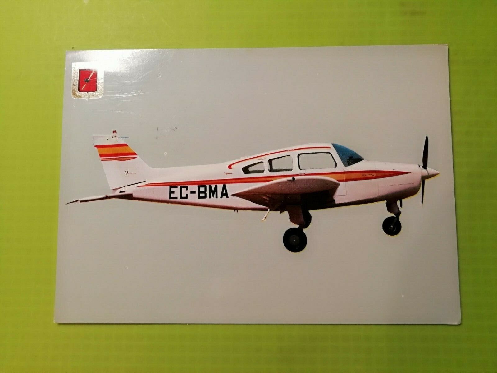 Aviation postcard Spain Beechcraft Musketeer Super lll Posted in 1984