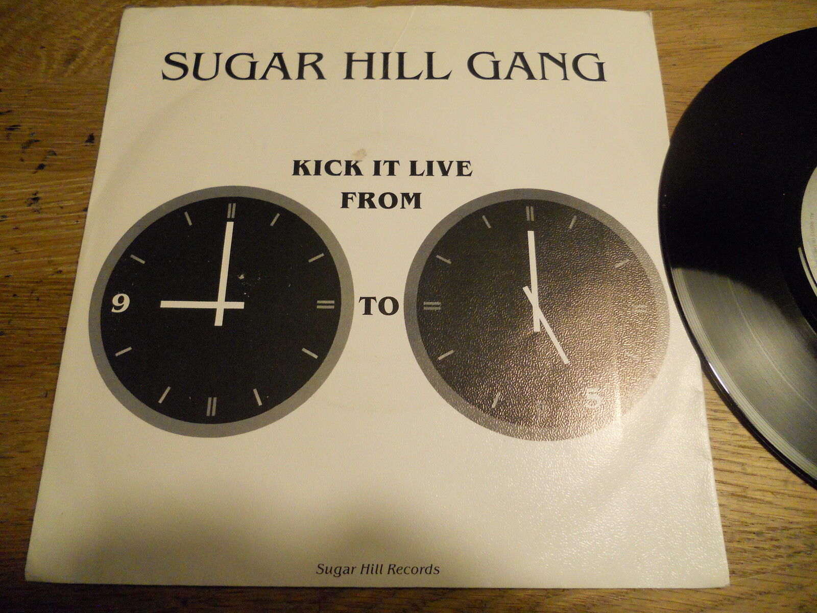 SUGAR HILL GANG "KICK IT LIVE FROM 9 TO 5" SWEDISH 7" SOS Recording Scandinavian