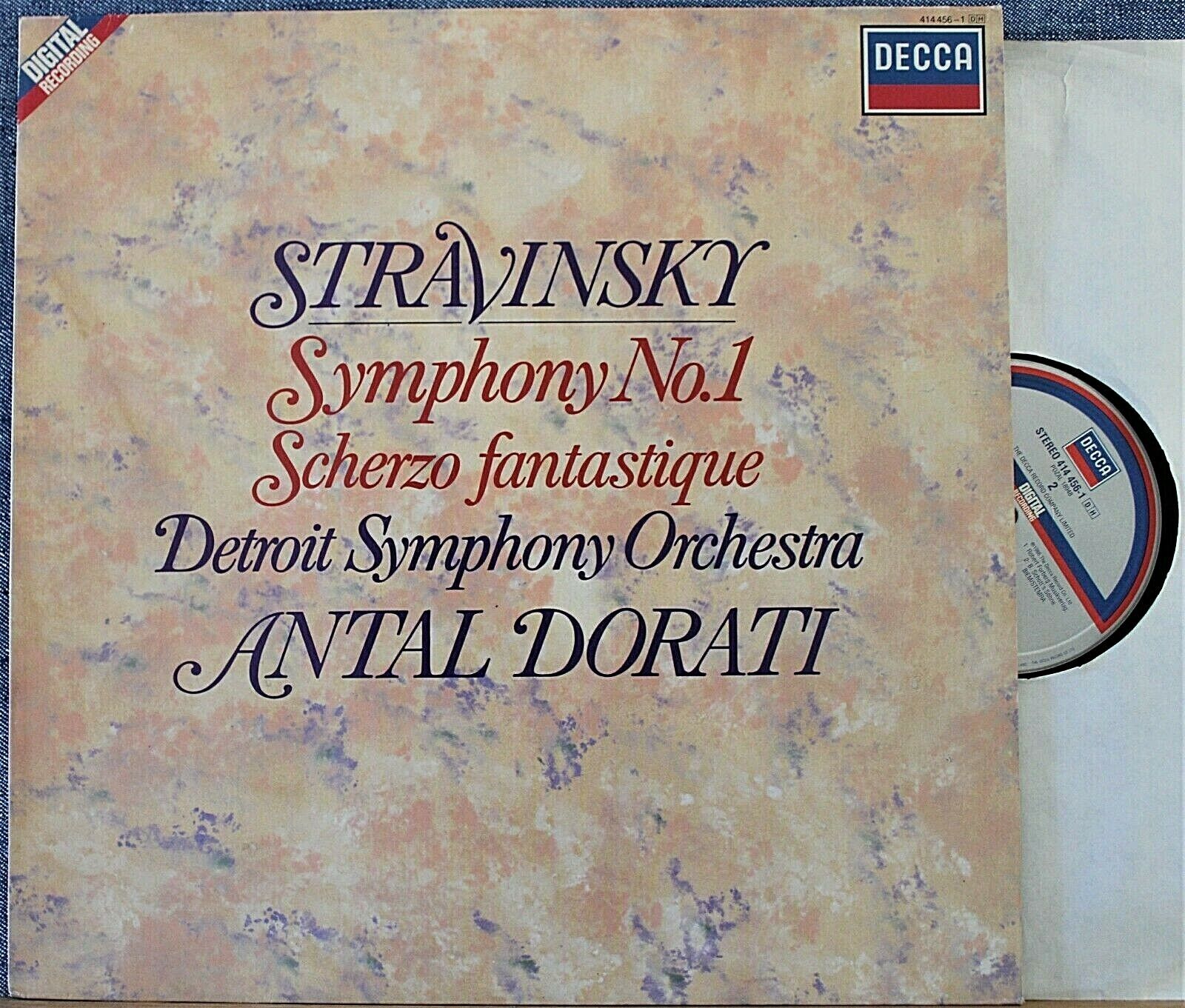 Dorati Stravinsky (Symphony 1; Scherzo fantastique) Decca 414 456 dig NM