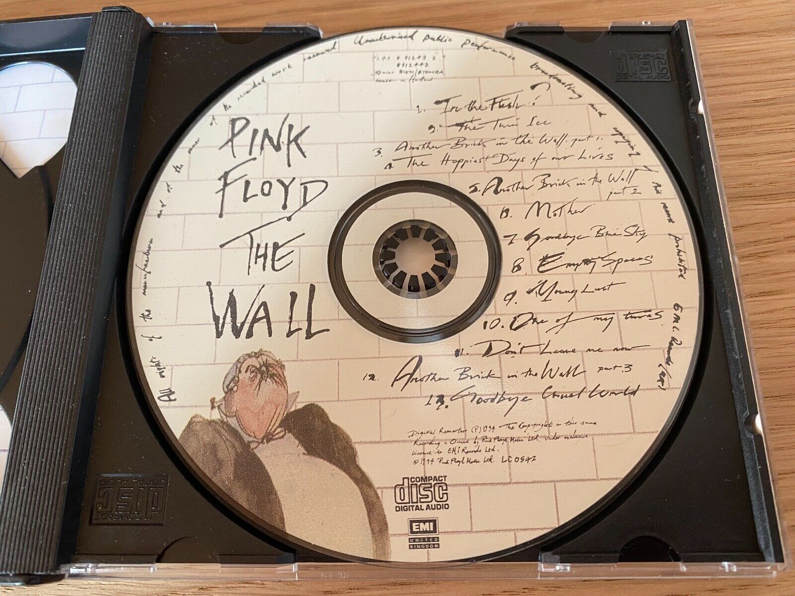 PINK FLOYD "THE WALL" 2 X CD ALBUM EMI UNITED KINGDOM 1994 DIGITAL REMASTER EMI*