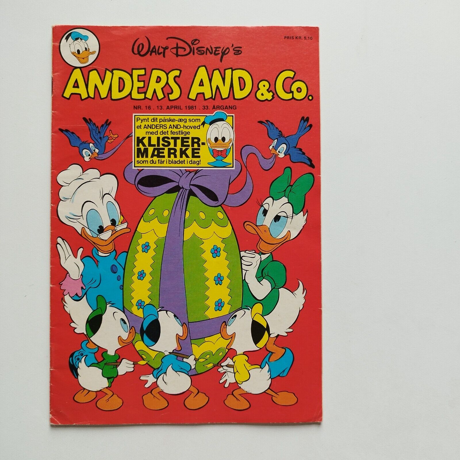 Danish comic  "Anders And  Co " no 16 1981 With Legoland ad