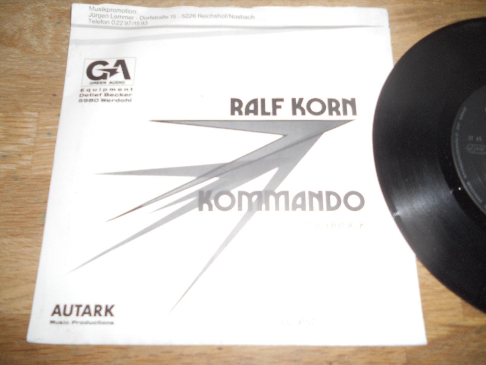 RALF KORN KOMMANDO "KEINE NACHT / SO MUSS LIEBE SEIN" 1989 WEST GERMAN PRESSING*