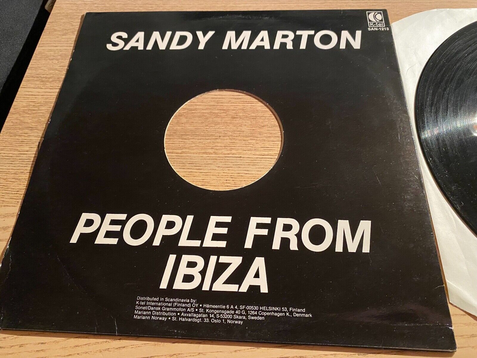 SANDY MARTON "PEOPLE FROM IBIZA" 1984 12WAX MAXI SINGLE 45 RPM NCB K-TEL FINLAND