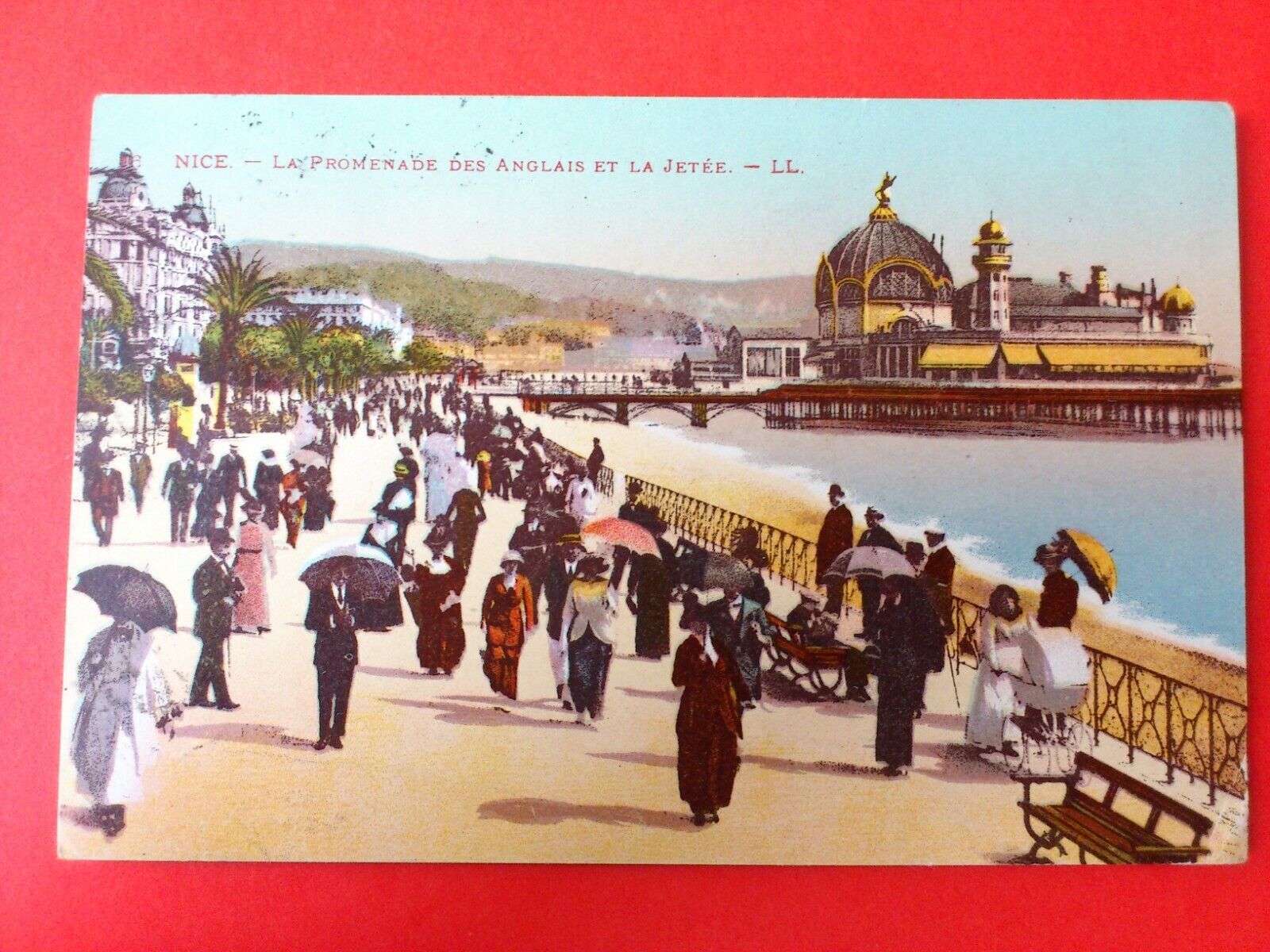 Antique Postcard FranceNice La Promenade Des Anglais et La Jetée 1921