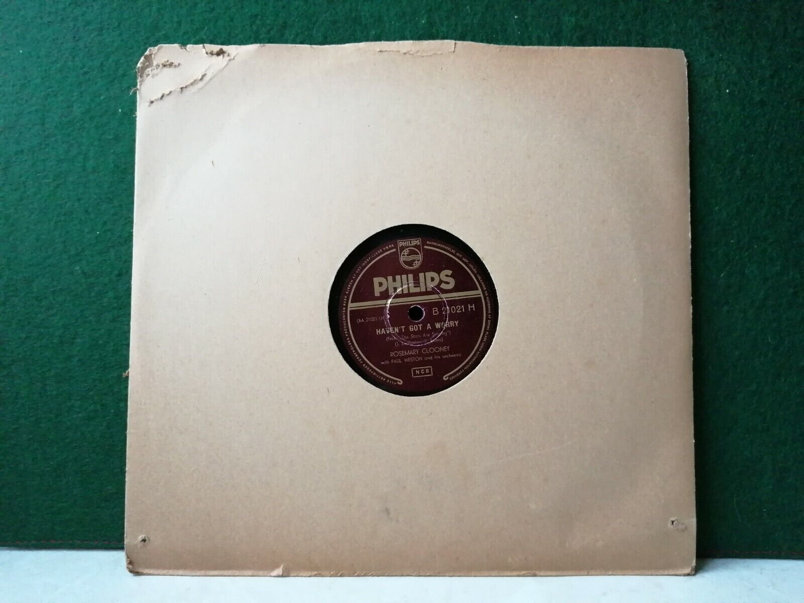 78 rpm shellacROSEMARY CLOONEYHaven't Got A Worry/Lovely Weather For Ducks