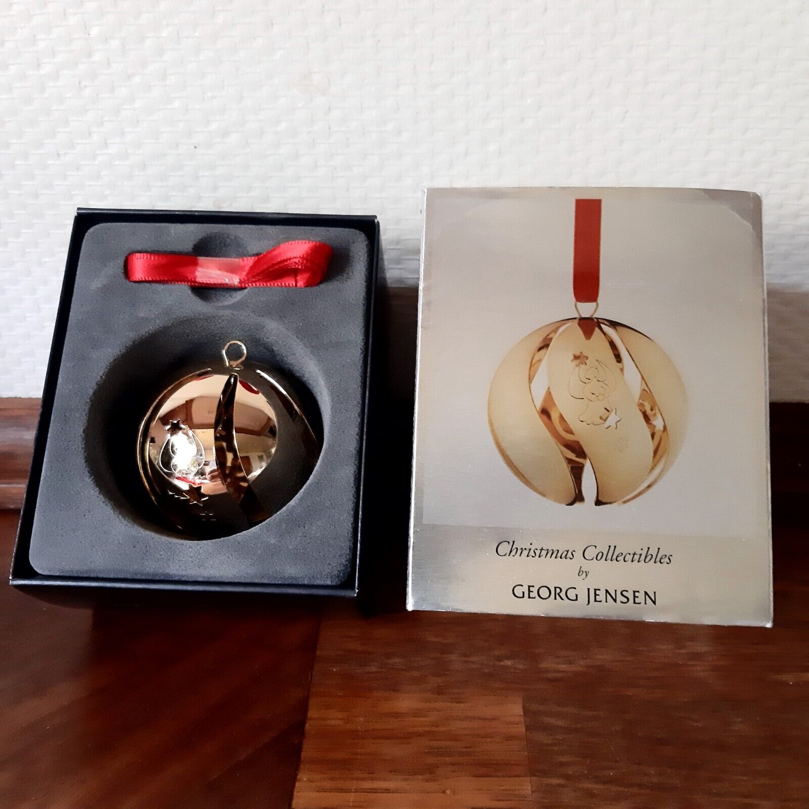 2012 CHRISTMAS BELL 24 carat Gold plated GEORG JENSEN Christmas Collectibles