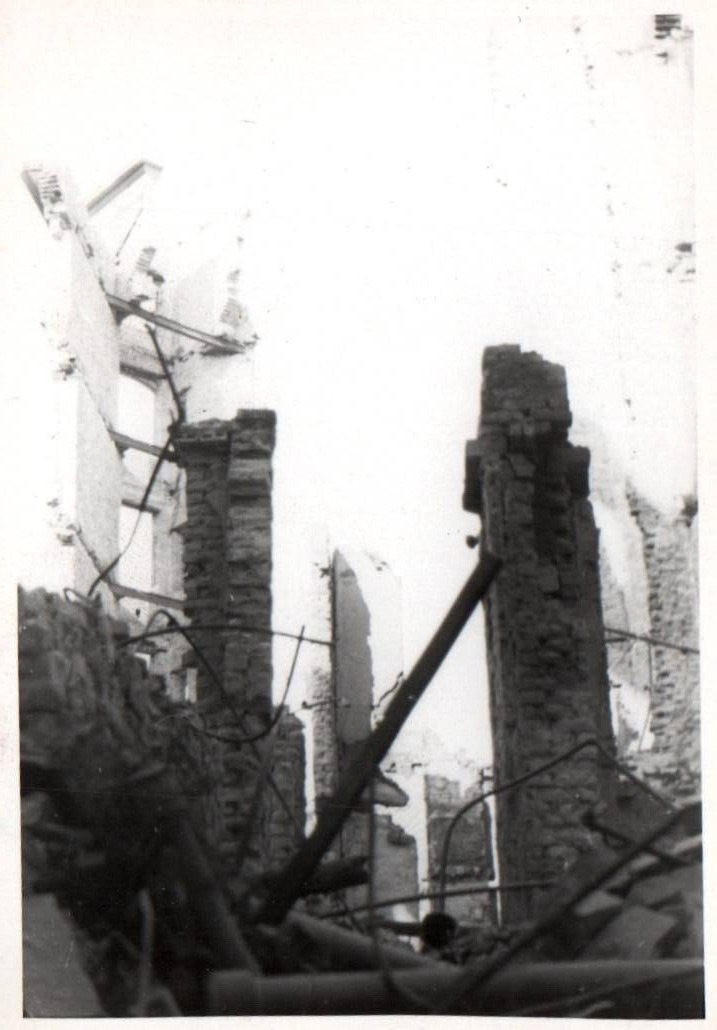 WWII Photo Destroyed Buildings Copenhagen Denmark Small Size 9x6cm World War 2