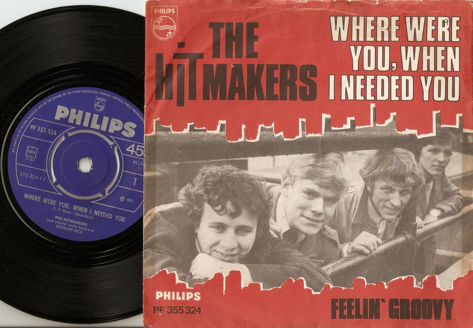 THE HITMAKERS WHERE WERE YOU NORWAY DANISH 45+PS 1967 MOD FREAKBEAT GARAGE PSYCH