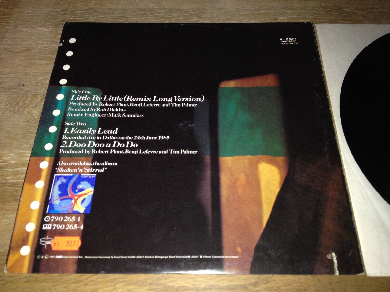 ROBERT PLANT "LITTLE BY LITTLE" REMIX LONG VERSION 1985 WEA  SPARANZA RECORDS**