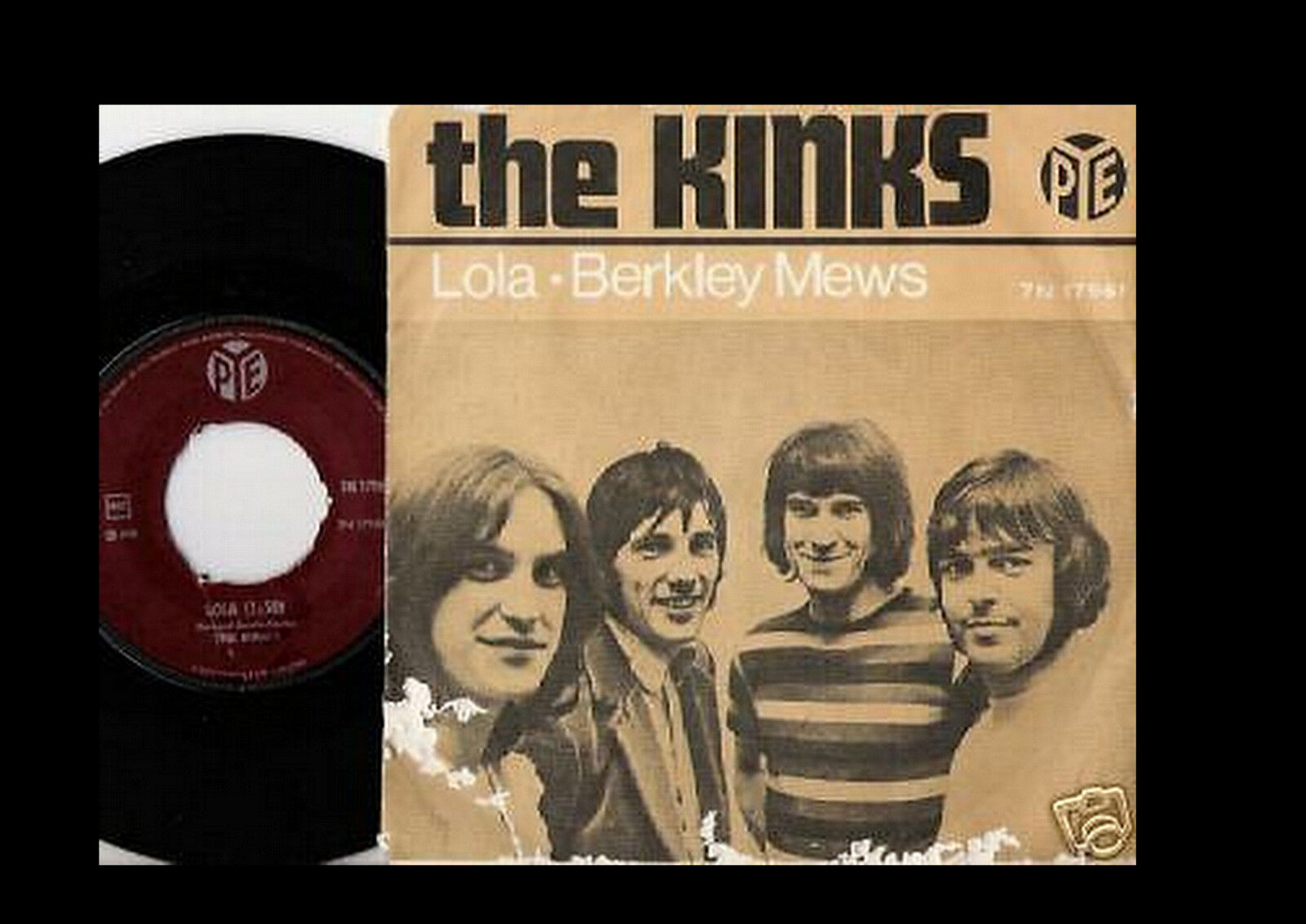 THE KINKS LOLA  BERKLEY MEWS NORWAY DANISH 45+PS 1970 MOD FREAKBEAT PSYCH