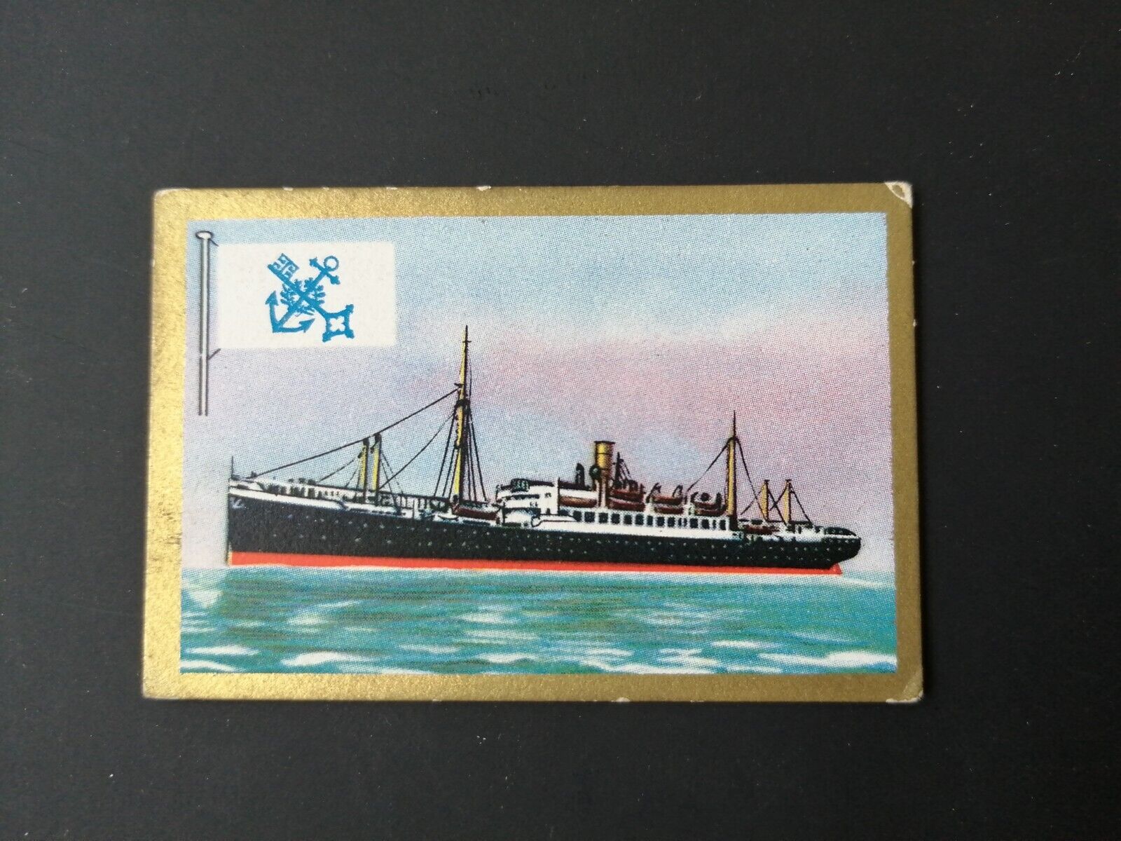 German SABA tobacco ship trading card 1931-33No 58 " "Weser" Bremen