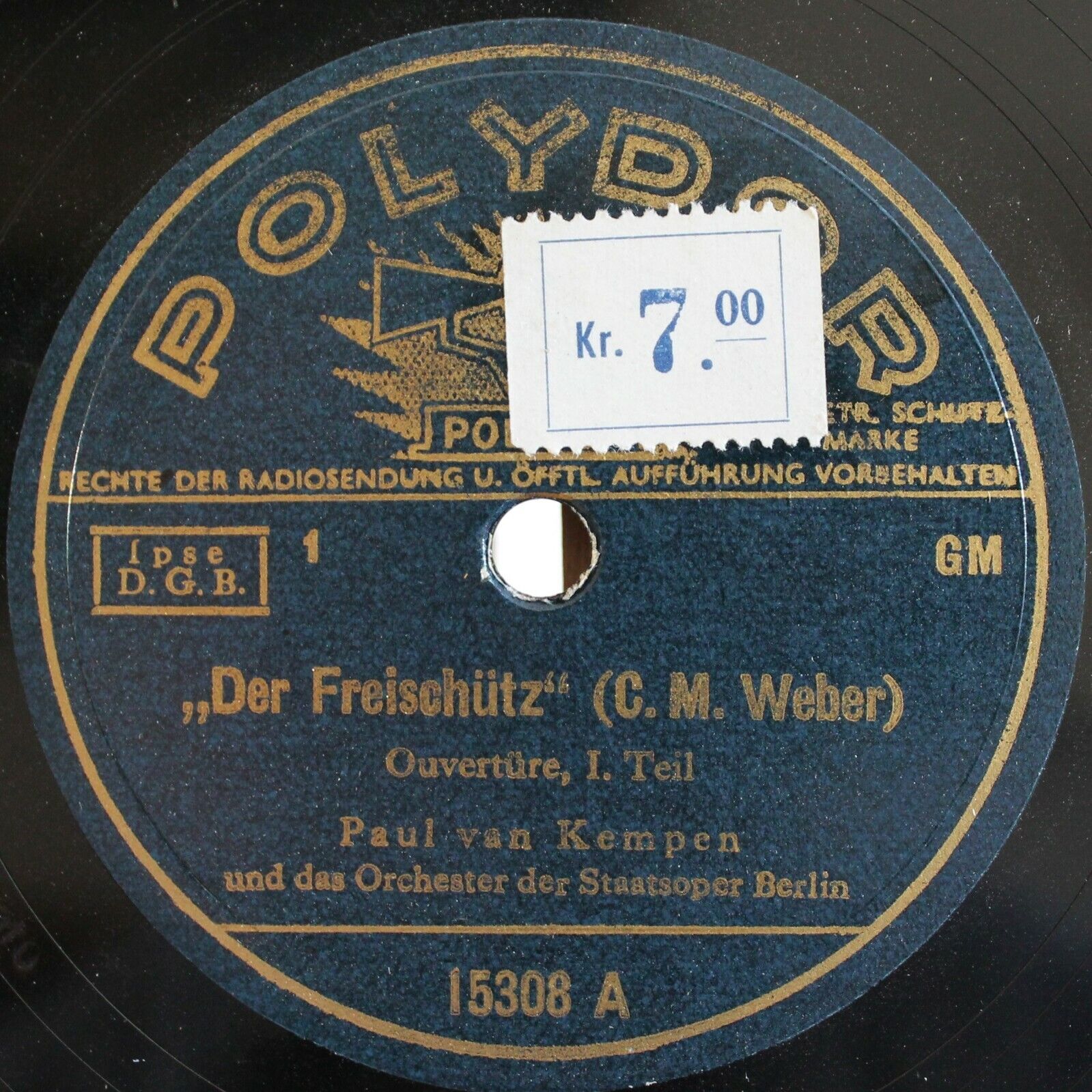 van Kempen Weber (Freischütz - overture) Pol 15308 NM(-)