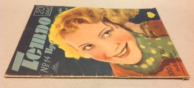 Dorit Kreysler Austrian on Front Cover Original Vtg Danish Magazine "Tempo" 1936