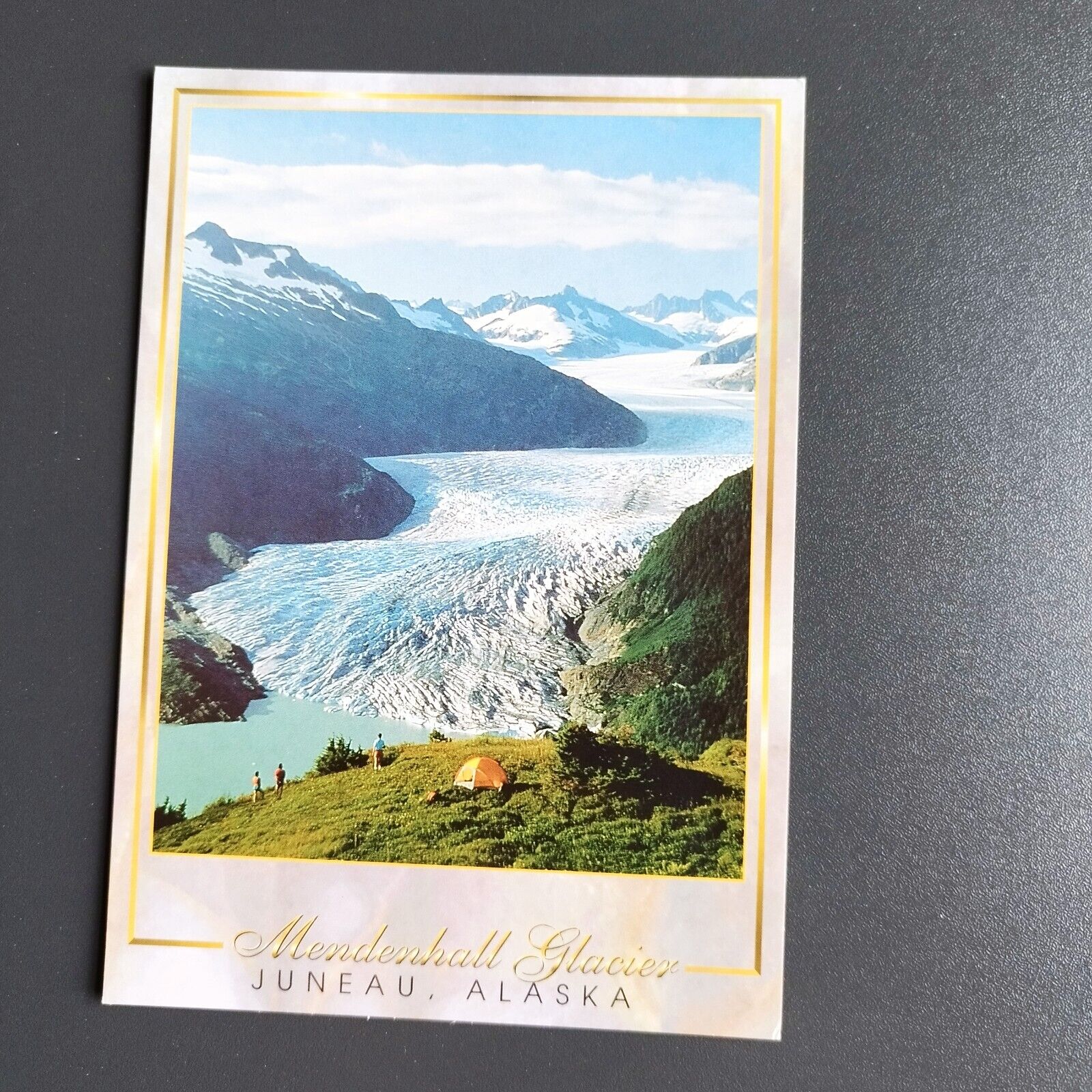 Postcard Alaska  Juneau Mendenhall Glacier 9 miles north of downtown Juneau