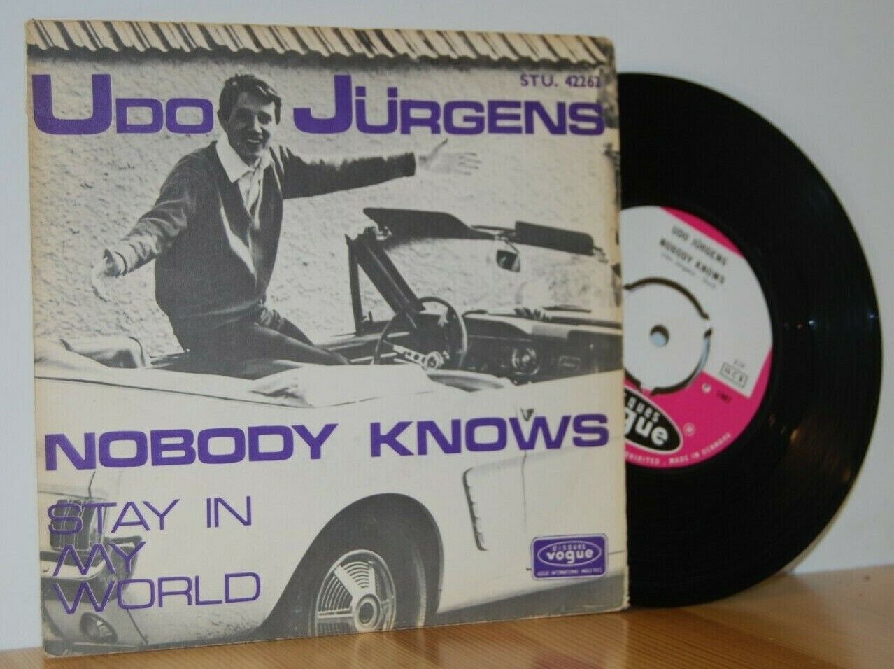 UDO JÜRGENS Nobody Knows Disques Vogue Picture Sleeve PS Danish 1967