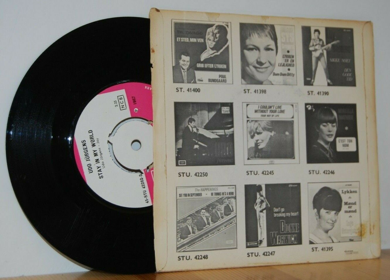 UDO JÜRGENS Nobody Knows Disques Vogue Picture Sleeve PS Danish 1967